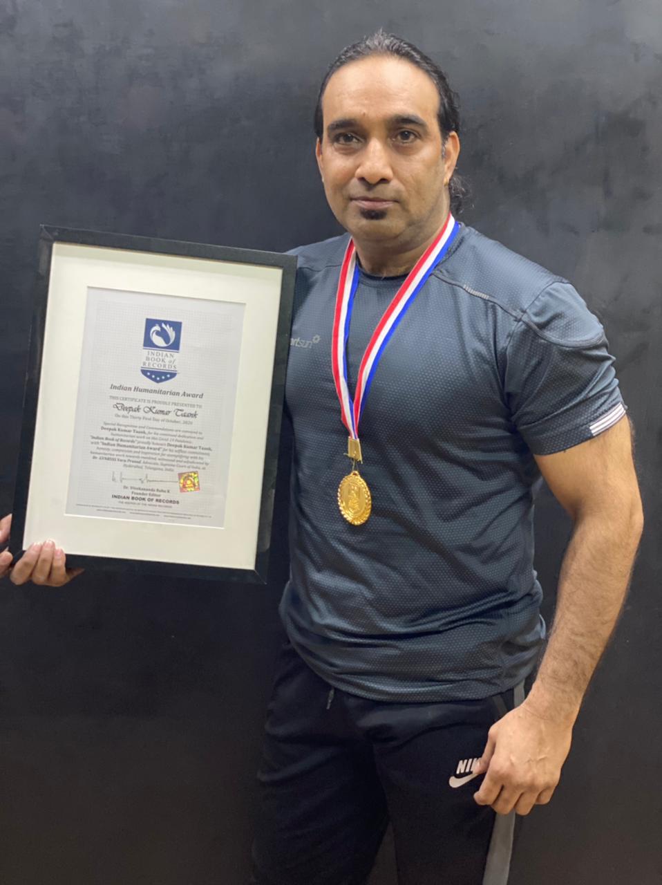 Deepak Kumar Taank -Indian Humanitarian Awardee